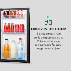 Klarstein Cool Cousin Kühl-Gefrier-Kombination, Fassungsvermögen: 80 Liter, Kühlschrank: 69 Liter, 3-Sterne-Gefrierfach: 11 Liter, , 2 Glasebenen, Schwarz -Küchen Profi bda26b4504a33ff3af18625a49788cb3