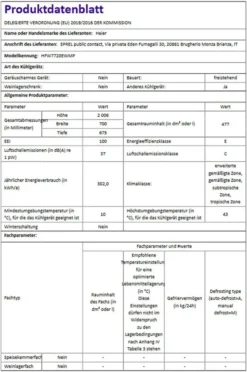 Haier HFW7720EWMP French Door Mit Edelstahlfront Wasserspender -Küchen Profi be78c621ebe376531d2904b67b41c45a