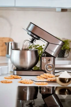 Gerlach Edelstahl Küchenmaschine | 1800 Watt | Planetarisches Rührsystem -Küchen Profi bf1f12348e2b43e37d3321074feb7874