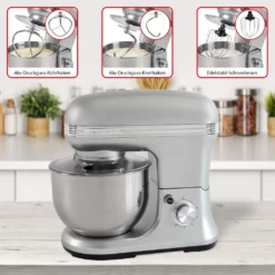 Classbach® Küchenmaschine Knetmaschine Set Mit Küchenwaage Digital, 1200 Watt Motor Mit 6 Geschwindigkeiten, Leise Rührmaschine 5 Liter Schüssel Inkl. 3 Aufsätze Und Spritzschutz, C-KM 4004 W 14 Classbach® Küchenmaschine Knetmaschine Set Mit Küchenwaage Digital, 1200 Watt Motor Mit 6 Geschwindigkeiten, Leise Rührmaschine 5 Liter Schüssel Inkl. 3 Aufsätze Und Spritzschutz, C-KM 4004 W -Küchen Profi bf7c344ba19beee083a73f7b8c1c272f