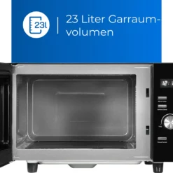 Exquisit Mikrowelle MW8023-F-240DIG Schwarz | 750 Watt | 1000 Watt Grill | Timer | Auftaufunktion -Küchen Profi c04a5f9e69fd0ad9513de2df68314c0b