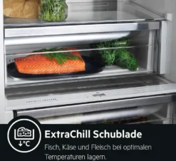 AEG RKB738E5MB Freistehender Kühlschrank / 1860 Mm / / 380 L / CustomFlex - Flexibles Türablagesystem / Null-Grad-Schublade / Farbe: Black Stainless Steel, Seiten Dunklegrau -Küchen Profi c05c9f919a7ac10f75592981780622bf 1