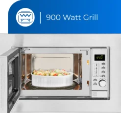 Exquisit Einbaumikrowelle EMW 19-7 G | 700 Watt | Grill | Edelstahl -Küchen Profi c0b079cc39408516fb1ef493f8c00f05