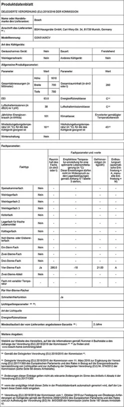 Bosch Serie 6 GSN51AWCV, Senkrecht, 289 L, SN-T, 38 DB, Frostfreies System, Weiß -Küchen Profi c1396aabe124485e8108f2523ccf7a88