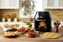 Mediashop Power AirFryer Multi-Function Heißluftfritteuse Backen Toasten Drehgrill Inkl. Rezeptheft Grillspieß 1800 Watt -Küchen Profi c3d9b457e73eb91bfad06c0bc67244f9