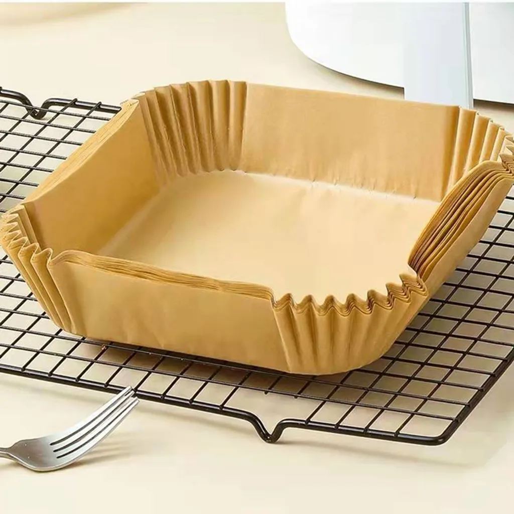 100 Stück Heißluftfritteuse Ausgekleidet Mit Fritteusenunterlage Papier Einweg-Backpapier Dampfgarer Papierunterlage Braun 3 100 Stück Heißluftfritteuse Ausgekleidet Mit Fritteusenunterlage Papier Einweg-Backpapier Dampfgarer Papierunterlage Braun