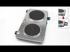 CLATRONIC Doppelkochplatte DKP 3668 Edelstahl Herdplatte Kochplatte 1000/1500W -Küchen Profi c435ca0fbd8ea7cc63d3d1f8a5605459