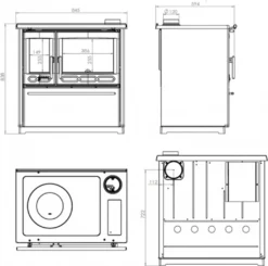 EEK A+ Küchenofen Holzherd Plamen 850 Schwarz, Linke Version - 8 KW Dauerbrandherd -Küchen Profi c7f7411ac75b0e9f7af898b84ce0a746