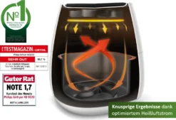 Philips Heißluftfritteuse Airfryer HD 9216/80 - Fassungsvermögen 800g - 1.425 Watt 24 Philips Heißluftfritteuse Airfryer HD 9216/80 - Fassungsvermögen 800g - 1.425 Watt -Küchen Profi c82fa852712595795f21f4c0a78e6b6c