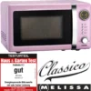 Melissa 16330112 CLASSICO Retro 20 Liter Mikrowelle In Pink Rosa -Küchen Profi c8c65c29f7b47cb7658cb7ff241fa116