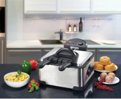 Clatronic FR 3195 Doppel-Kaltzone-Fritteuse -Küchen Profi c8dbad725b56093645a29931f729e348