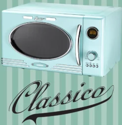 Melissa 16330131 Retro Mikrowelle/1000 Watt/23 Liter Garraum,Design Mikrowelle Mit Grill/Pepermint Mint Baby Blue -Küchen Profi ca3f0bf808d877a96436011c35343121