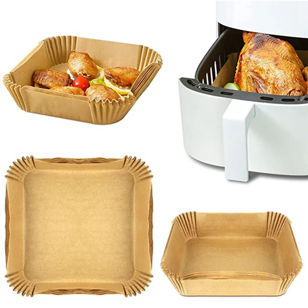50 Stück Luftfritteuse Einweg Papiermatte Backölbeständiges Und ölabsorbierendes Papier Für Grillofen, 16.5*16.5*4.5cm 9 50 Stück Luftfritteuse Einweg Papiermatte Backölbeständiges Und ölabsorbierendes Papier Für Grillofen, 16.5*16.5*4.5cm – Bild 7