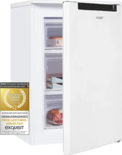 Exquisit Gefrierschrank GS81-040D Weiss | Standgerät | 87 L Volumen | Weiß