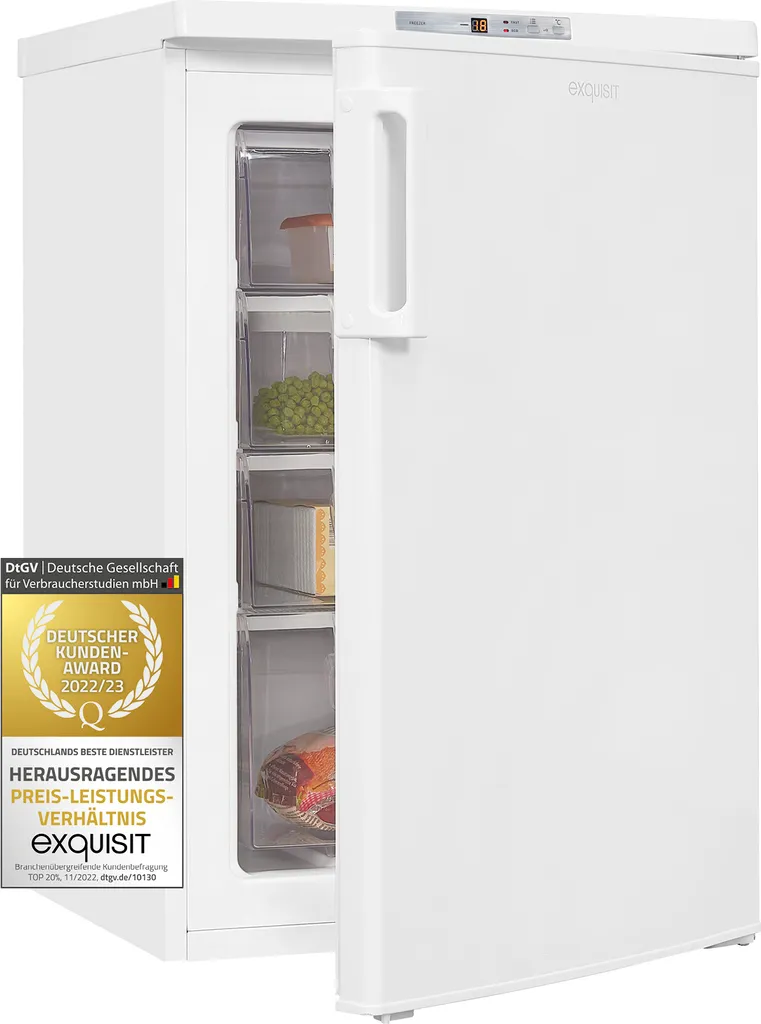 Exquisit Gefrierschrank GS80-HE-040E Weiss | Standgerät | 91 L Volumen | Weiß 3 Exquisit Gefrierschrank GS80-HE-040E Weiss | Standgerät | 91 L Volumen | Weiß