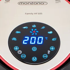 Monzana Heißluftfritteuse XXL Digitales Touch-Display 6,5L LED Mit Rezeptheft 1850W Küche Fritteuse Heißluftofen Schwarz -Küchen Profi cee0bd5707bfc41418f1c93b9b55a7da