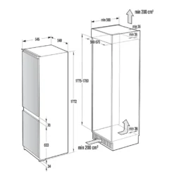 Gorenje - RKI4182E1 - Einbau-Kühl-Gefrierkombination - Schlepptür-Technik