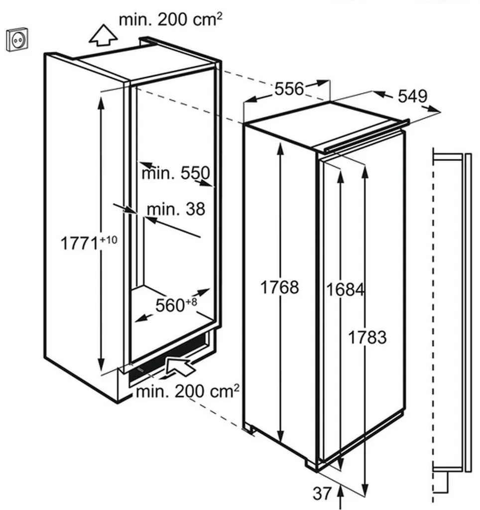AEG - SFE818F1DC - Einbau-Kühlschrank Mit Gefrierfach - Festtür-Technik 6 AEG - SFE818F1DC - Einbau-Kühlschrank Mit Gefrierfach - Festtür-Technik – Bild 4