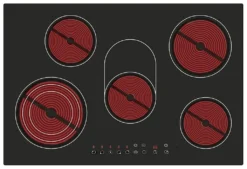 PKM Glaskeramik-Kochfeld Ceranfeld Mit Edelstahlrahmen EB-C5-3KBTC Touch Control 77cm -Küchen Profi cfccc39e6d85ce2a6c247a65e10aadad