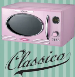 Melissa 16330130 Retro Mikrowelle/1000 Watt/23 Liter Garraum,Design Mikrowelle Mit Grill/Rosa Pink -Küchen Profi cfd6db2fab9fa585d56a970e349a4d5a