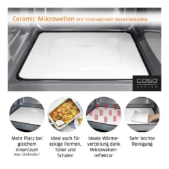 Caso MG 25 Arbeitsplatte Kombi-Mikrowelle 25 L 900 W Silber -Küchen Profi d189708ba08638e6eca9542772fd400d