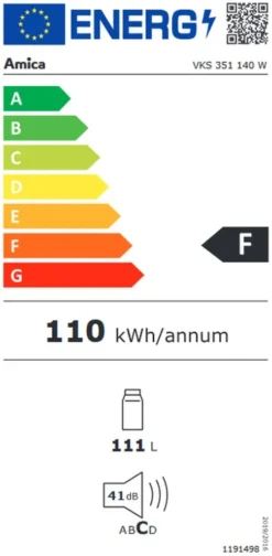 Amica - VKS 351 140 W - Kühlschrank -Küchen Profi d2041cc12a34648f315cdec896d55e9a