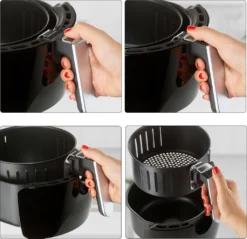 Monzana Heißluftfritteuse Digitales Touch-Display 3,6 L Ohne Öl Fett 6 Programme 1500 W Küche Fritteuse Heißluftofen Schwarz -Küchen Profi d2172ea4640e7a5cf9939b62f141621e