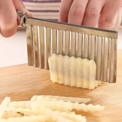 Potato Wavy Edged Knife Edelstahl Küchenhelfer Gemüse Obst Schneidwerkzeug Küchenzubehör Pommes Frites Maschine -Küchen Profi d2aea9b9c74e3322b42a9fa5c734a204