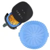 Hitzebeständige Air Fryer Silikon Topf Wiederverwendbar Ersatzeinlagen Korb Backofen Pad Backblech Fried Pizza Hähnchen Matte Blau