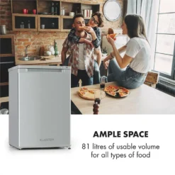 Klarstein Garfield XXL Gefrierschrank , , 81 Liter Gesamtvolumen , 3 Durchsichtige Boxen , Thermostat Mit 3 Stufen , Höhenausgleichende Füße , 39 DB , Silber -Küchen Profi d5707eaa81aeeed05ba67a1e4b6512e9