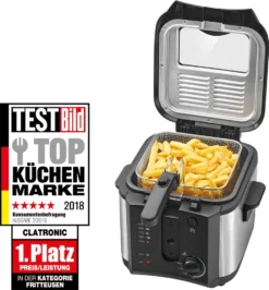 Clatronic Fritteuse 1600 W Schwarz FR 3649 -Küchen Profi d8f773b71c6475da8cf4541adf871ba7