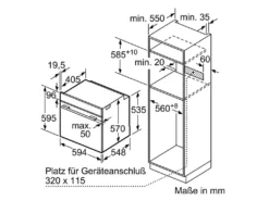 Bosch Einbaubackofen HBA3140S0 Backofen - Autark, Teleskopauszug, 3D-Heißluft -Küchen Profi d9eba2045d59e9346bba3c7901991983