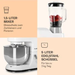 Lucia Küchenmaschine 3-in-1 2000 W / 2,7 PS 5 Ltr Edelstahl BPA-frei -Küchen Profi dafabd6522d118feeb04cf4a926f0d5f
