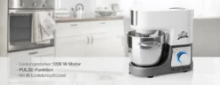 Küchenmaschine GUSTUS GULIVER II ETA112890010, 1200 W, PULSE Funktion, Ganzmetallausführung, Kneten, Schlagen, Mixen, Faschieren, Fleischwolf, Füllen Von Würsten -Küchen Profi db0b2fe0d73f7e54da818bf54ea9d8c1