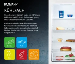 Bomann Kühl-/Gefrierkombination KG 7321.1 Easy Frost Inox-farben 262 Liter -Küchen Profi dbdca738f981a27fd1ad9008083bbbdf