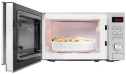 Exquisit Mikrowelle MW 2070-3 GDI Si | 20 Liter Nutzinhalt | 1000 W Grill | Silber -Küchen Profi dc34bfdb87320d034e487d1c4b82e830