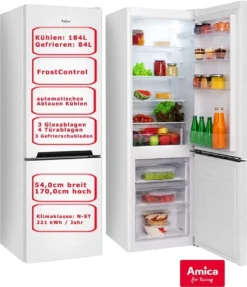 Amica Kühl-Gefrierkombination Weiß 268L 172cm Hoch Automat. Abtauen KGCL 387 115 W -Küchen Profi dcd027b52c91ad5407165d7354afd5f0