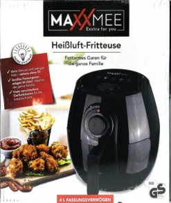 MAXXMEE Heißluft-Fritteuse - 4 L Fassungsvermögen - Schwarz -Küchen Profi dda3d9c1b468e1cb67be3509d6c5b39d