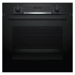 Bosch Backofen HBA534EB0 Einbauherd - Schwarz, Autark, 3D-Heißluft, Teleskopauszug