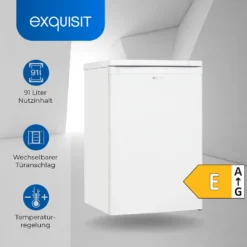 Exquisit Gefrierschrank GS12-040E Weiss | Standgerät | 84 L Volumen | Weiß -Küchen Profi dec6121a354e6e2a792d4a0ddb7f812c