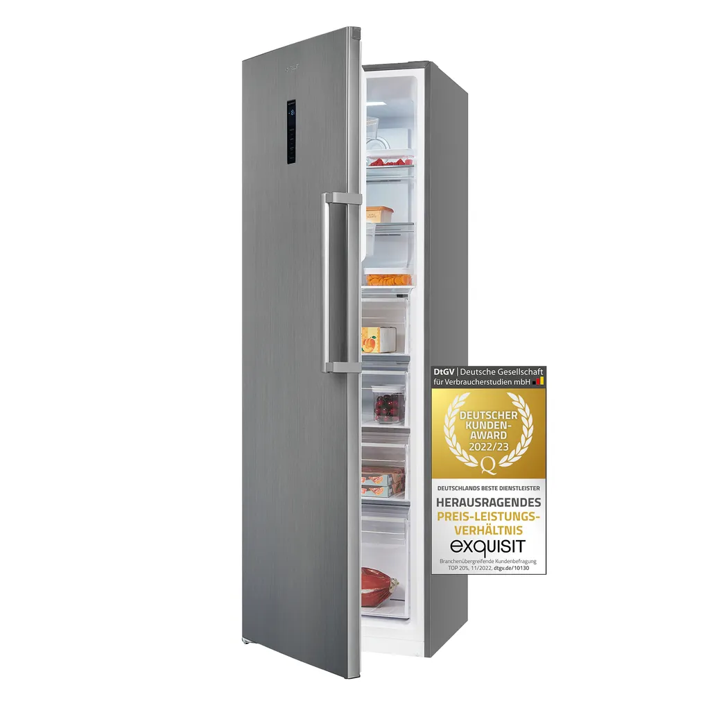 Exquisit Gefrierschrank GS295-NF-H-040E Inoxlook | 274 L Nutzinhalt | Edelstahloptik 3 Exquisit Gefrierschrank GS295-NF-H-040E Inoxlook | 274 L Nutzinhalt | Edelstahloptik