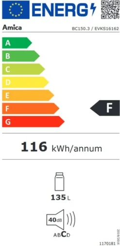 Amica EVKS 16162 Kühlschränke - Weiß -Küchen Profi e078e0d680cd6da9b2f0c670100d753c