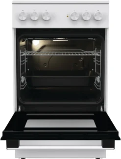 Gorenje GEC5A 21 WG Elektro-Standherd - Freistehend - Weiß - Glaskeramik-Kochfeld - 74 Liter - PerfectGrill - Pizzamodus 300°C - AquaClean -Küchen Profi e165bc3ef1253b2b3f580afe522e340d