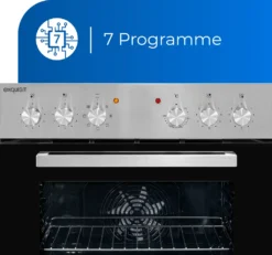 Exquisit EHE 156-2.1 U-Set Einbau-Herd Glaskeramikkochfeld | Ober-/Unterhitze | Inox -Küchen Profi e2f991a6e28a13744e90952475900a3d