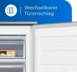 Exquisit Gefrierschrank GS81-040C Inoxlook | 87 L Nutzinhalt | Gefrierschubladen | Türanschlag Wechselbar -Küchen Profi e312cb3111f682146f6e84c6989ff74a