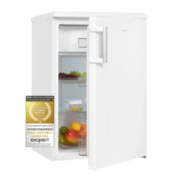 Exquisit Kühlschrank KS16-4-H-010D Weiss | 120 L Nutzinhalt | 4 Sterne | LED-Licht | 55 Cm Breite