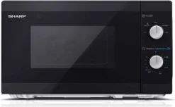 Sharp YC-MS01E-B, Arbeitsfläche, Solo-Mikrowelle, 20 L, 800 W, Drehregler, Schwarz