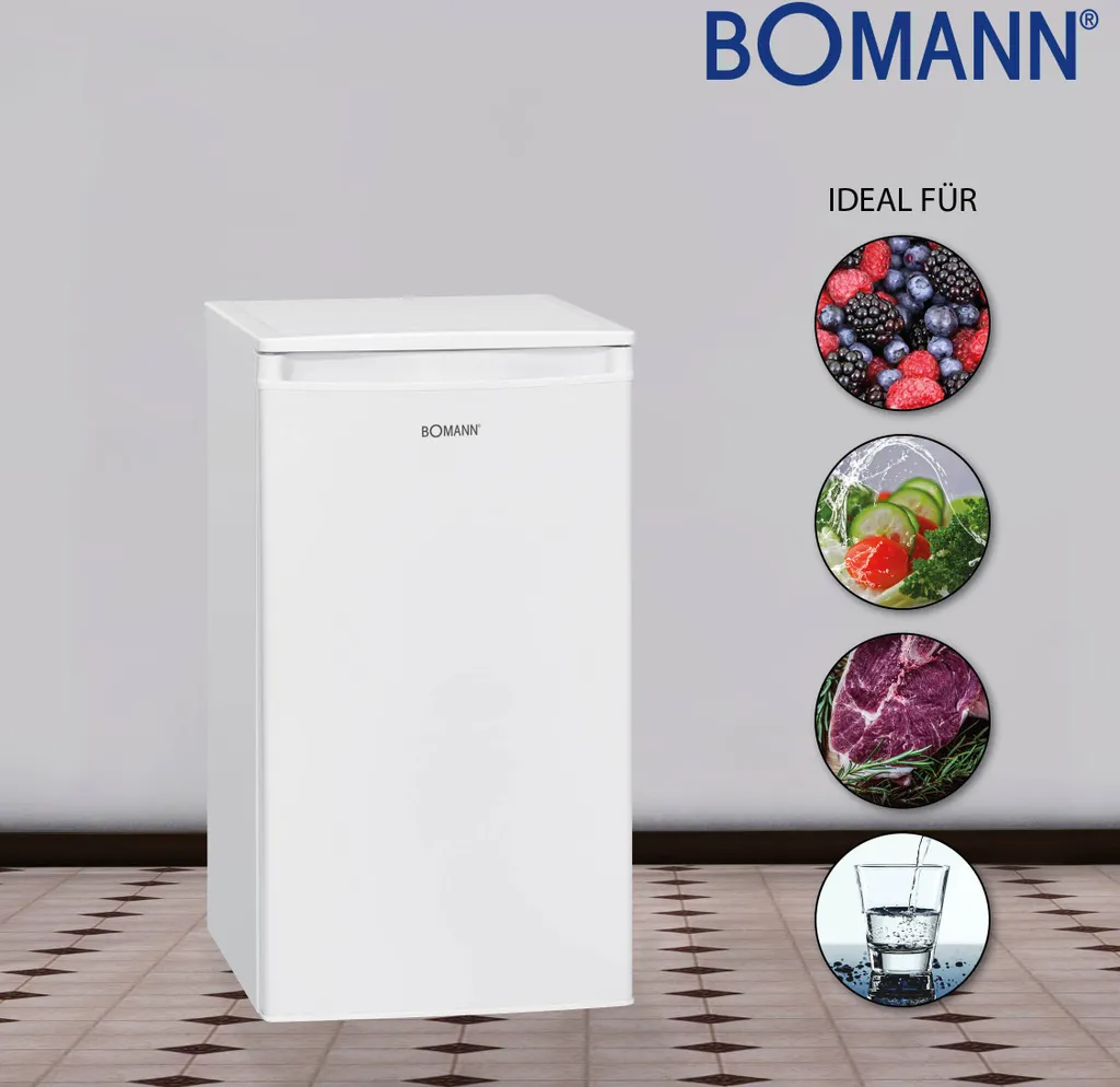 Bomann® Kühlschrank Mit Gefrierfach, 91L Nutzinhalt U. 8L Frosterfach, Kleiner Kühlschrank Mit 2 Ablagen, Türanschlag Wechselbar, Fridge Mit Stufenloser Temperaturregelung – KS 7230.1 6 Bomann® Kühlschrank Mit Gefrierfach, 91L Nutzinhalt U. 8L Frosterfach, Kleiner Kühlschrank Mit 2 Ablagen, Türanschlag Wechselbar, Fridge Mit Stufenloser Temperaturregelung – KS 7230.1 – Bild 4