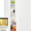 Exquisit Kühlschrank KS85-V-091F | 75 Liter Nutzinhalt | LED-Licht | Glasablagen | Freistehend