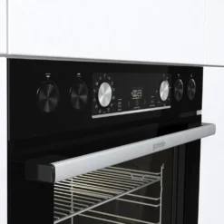 Gorenje Black Set 4 Einbauherd-Set Mit Glaskeramik-Kochfeld Mit Edelstahlrahmen, Heißluft - 77L XXL Volumen - ExtraSteam - GentleClose - EcoClean - AirFry - PizzaMode - PerfectGrill - Teleskopauszüge - Schwarz -Küchen Profi e56f639701317a3900bbb5fdb5f39ff6